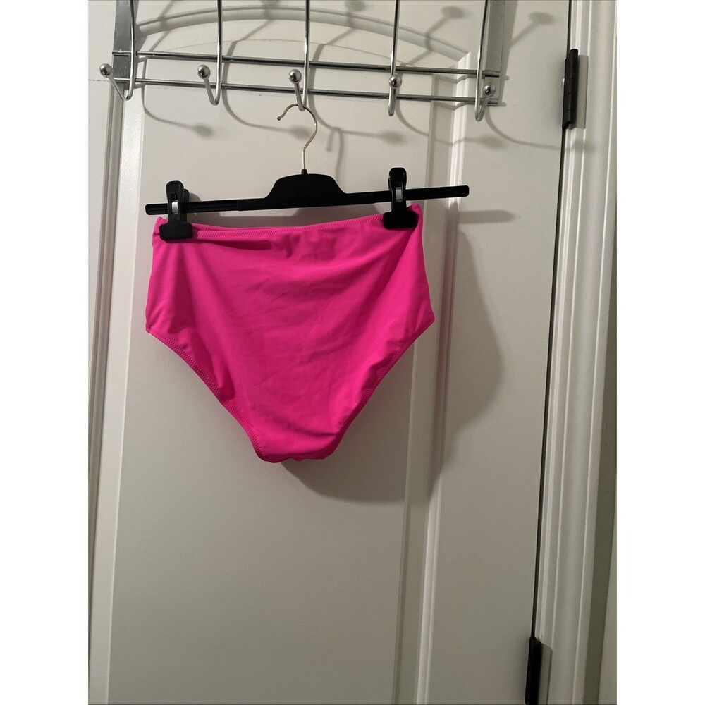 Women's Size Medium Pink Lined Swim Bottoms High Waisted
